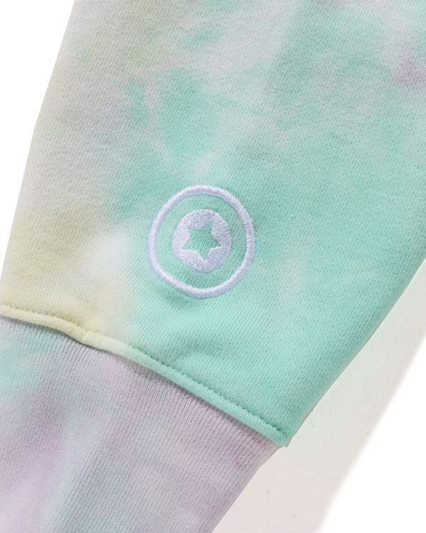 Sweat À Capuche Bape Tie-Dye Shark Oversized Full Zip Femme Multicolore | VXZIL0921