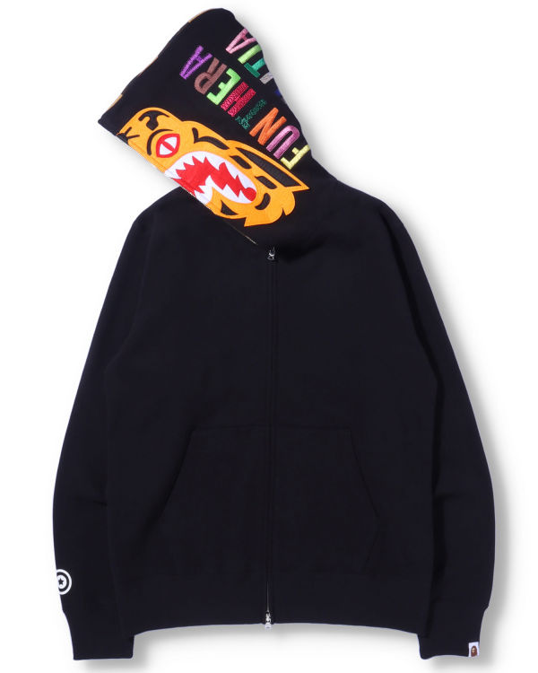 Sweat À Capuche Bape Tiger Full Zip Homme Noir | KZYEN7890