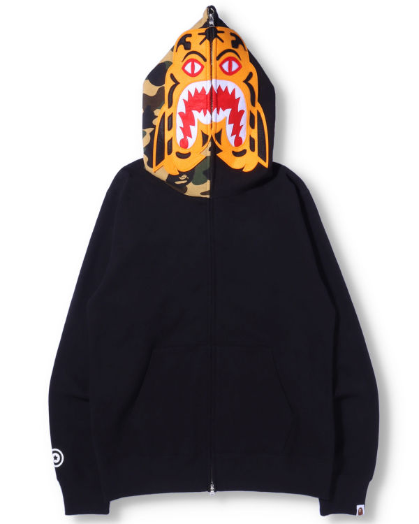 Sweat À Capuche Bape Tiger Full Zip Homme Noir | KZYEN7890