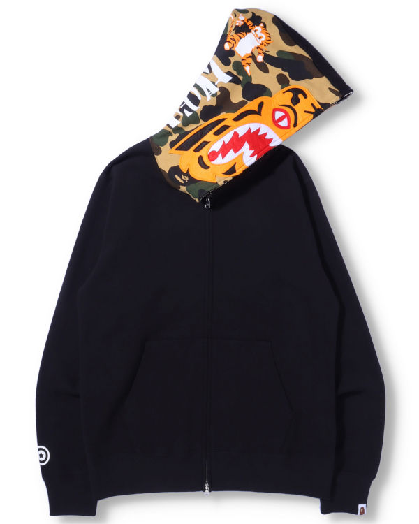 Sweat À Capuche Bape Tiger Full Zip Homme Noir | KZYEN7890