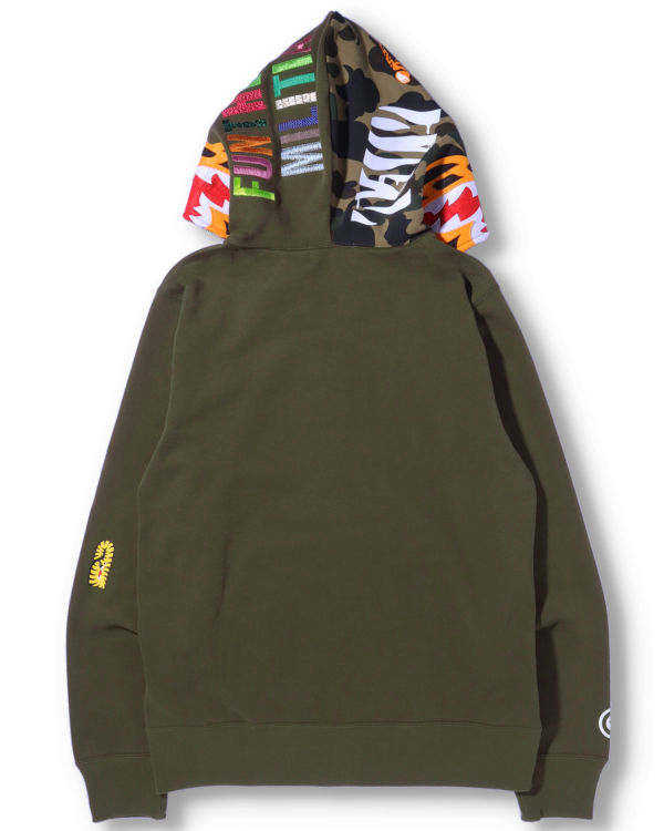 Sweat À Capuche Bape Tiger Full Zip Homme Vert | NGVCT1794