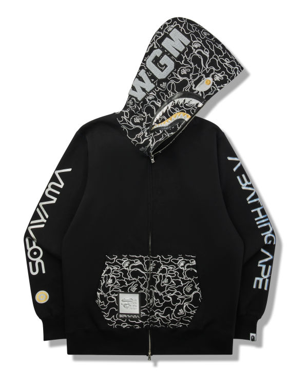 Sweat À Capuche Bape X Hajime Sorayama Shark Full Zip Homme Noir | VTPJG5287