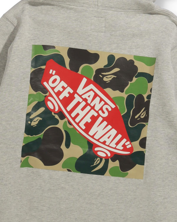 Sweat À Capuche Bape X Vans Pullover Homme Grise | IGDWA5749