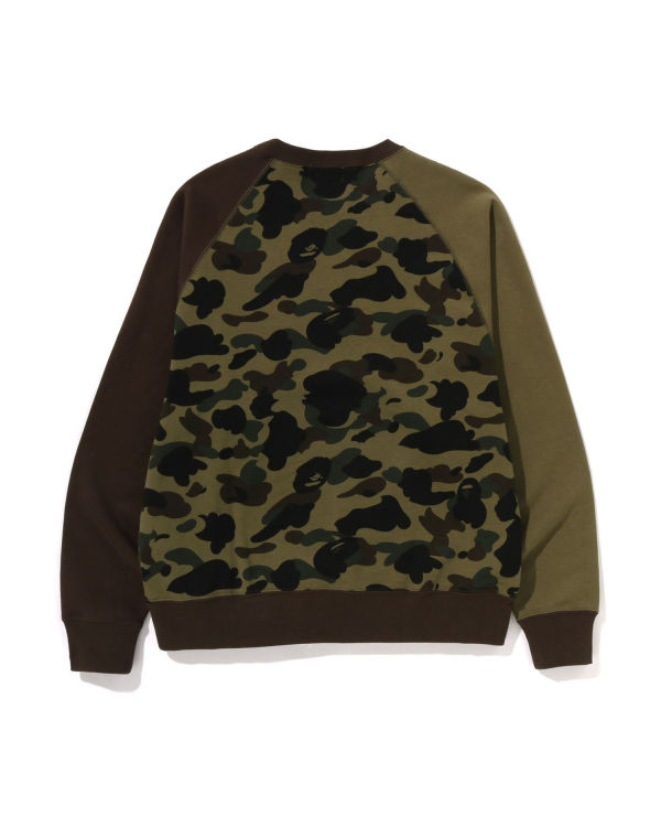 Sweats Bape 1st Camo Crazy Bathing Ape Relaxed Fit Crewneck Homme Vert | HFUBL0512