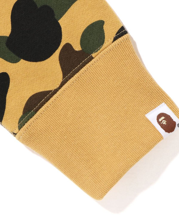 Sweats Bape 1st Camo Crewneck Homme Jaune | IAXPH3651