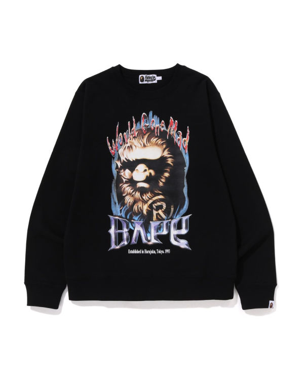 Sweats Bape Ape Head Crewneck Homme Noir | LINFT7245