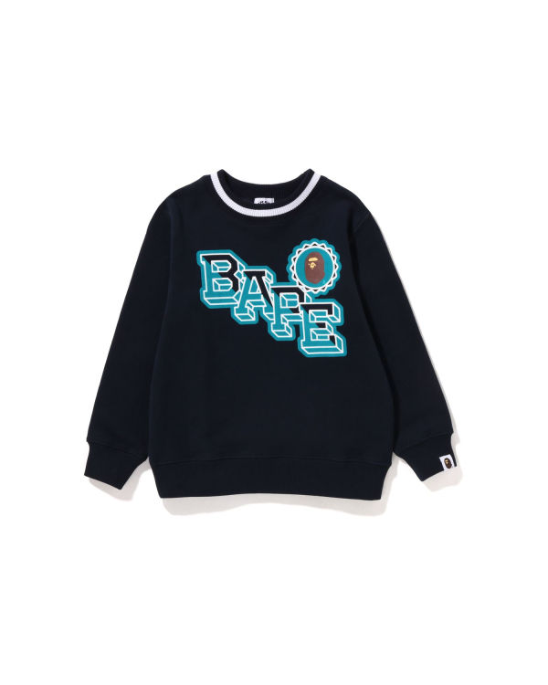 Sweats Bape Ape Head Emblem Crewneck Enfant Bleu | AEQUJ9534