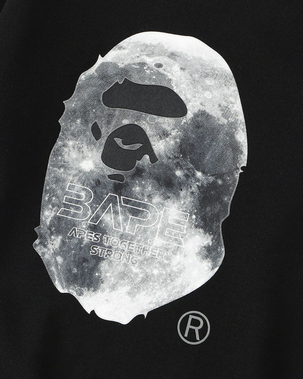 Sweats Bape Ape Head Moon Crewneck Enfant Noir | ILWVT5610