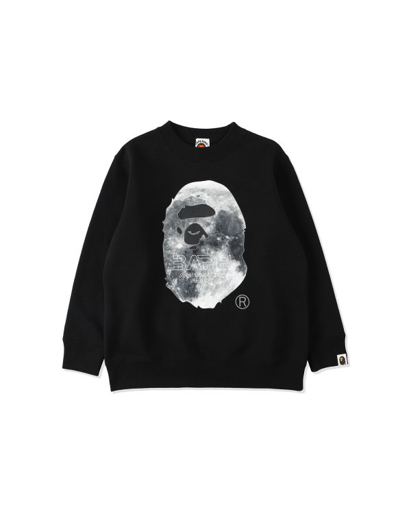 Sweats Bape Ape Head Moon Crewneck Enfant Noir | ILWVT5610