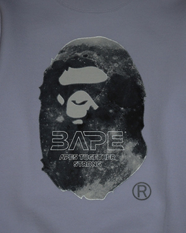 Sweats Bape Ape Head Moon Crewneck Enfant Blanche | LBOMQ5236