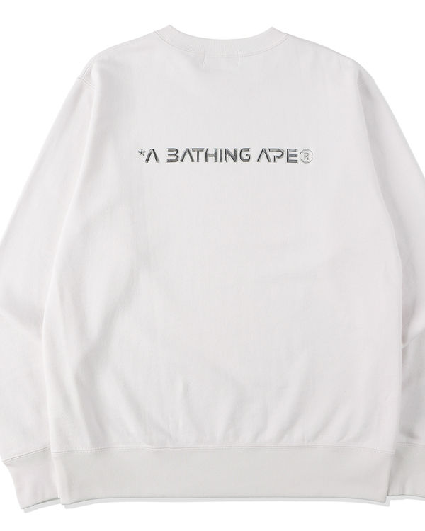 Sweats Bape Ape Head Moon Crewneck Homme Blanche | PMXDZ9403