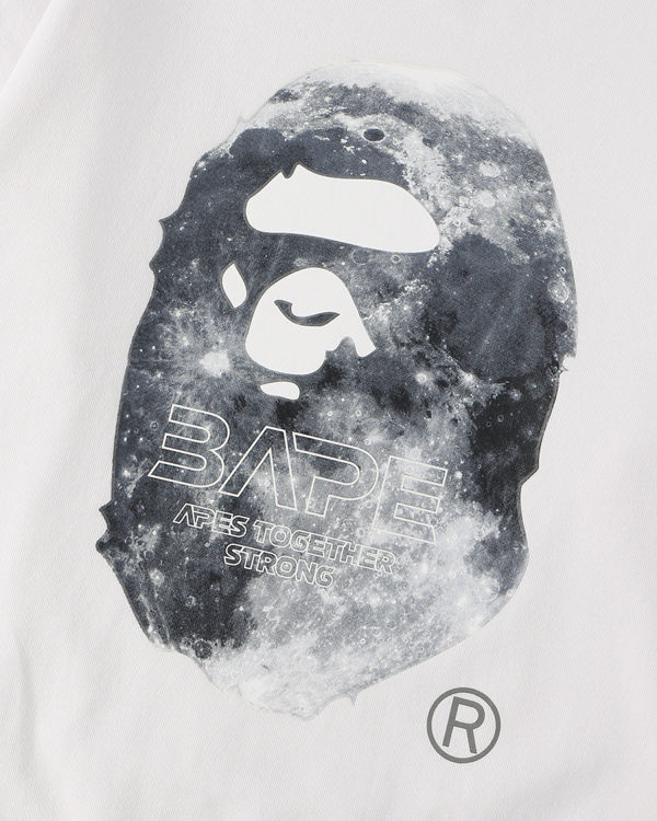 Sweats Bape Ape Head Moon Crewneck Homme Blanche | PMXDZ9403