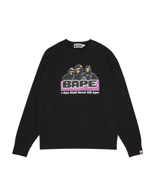 Sweats Bape Archive Crewneck Homme Noir | XGQVM8061