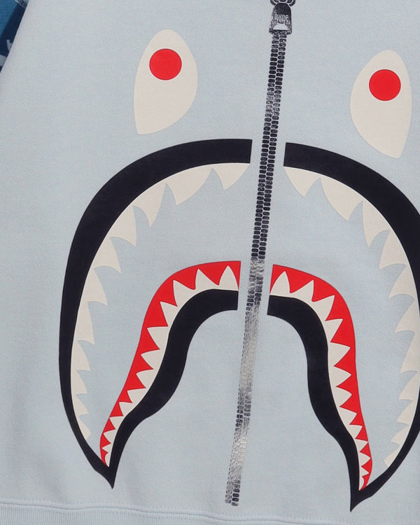 Sweats Bape Big ABC Camo Shark Oversized Crew Neck Enfant Bleu | GOSXA5694