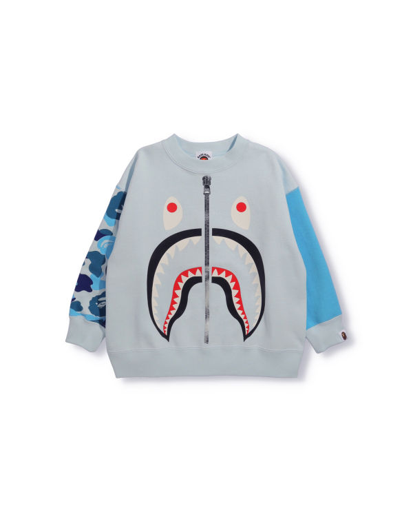 Sweats Bape Big ABC Camo Shark Oversized Crew Neck Enfant Bleu | GOSXA5694