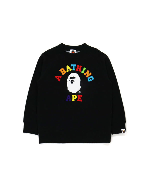 Sweats Bape College Applique Quilting Enfant Noir | HVEZC1394