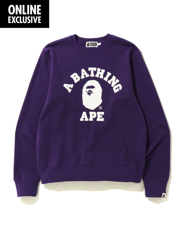 Sweats Bape College Homme Bleu Royal Violette | SWNIM1396