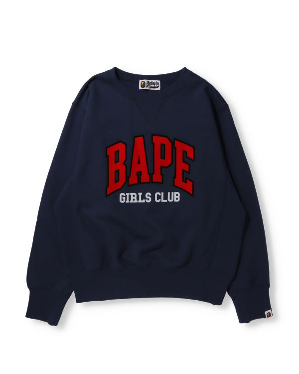 Sweats Bape Girls Club Larges Crew neck Femme Bleu Marine Bleu | AODXY9283