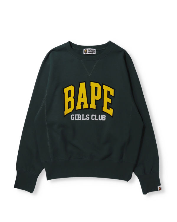 Sweats Bape Girls Club Larges Crew neck Femme Vert Foncé | NHRXO5042