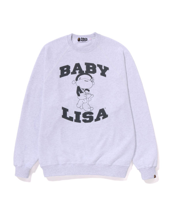 Sweats Bape Lisa Oversized Crewneck Femme Grise | BMWAD6359