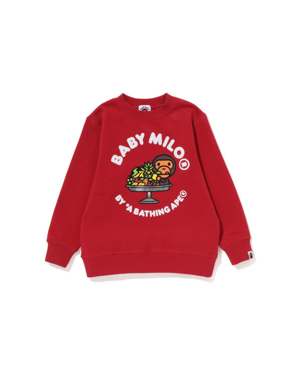 Sweats Bape Milo Fruit Crewneck Enfant Rouge Clair | STUHM8450