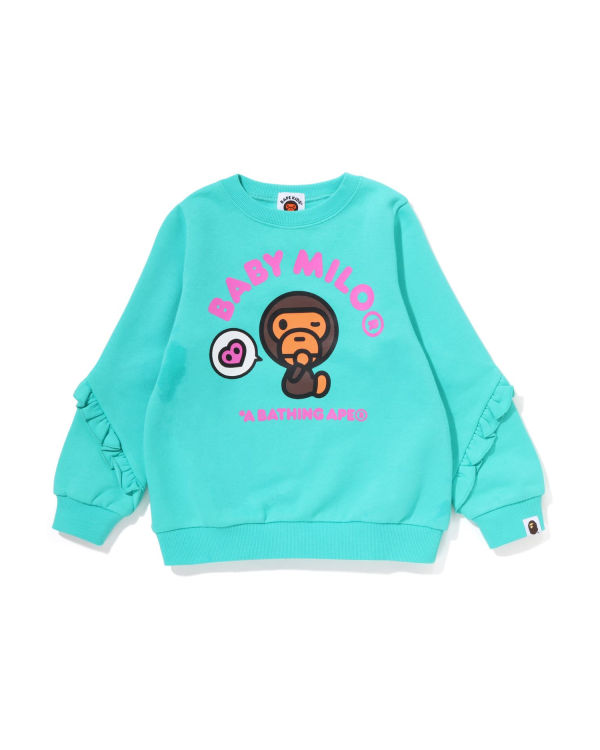 Sweats Bape Milo Heart Frill Crewneck Enfant Menthe | OBWID9857