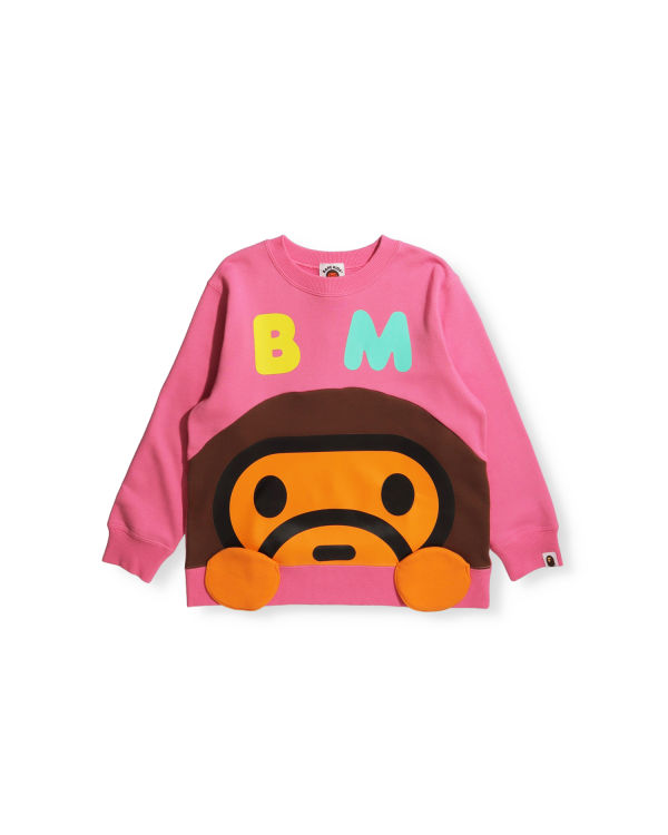 Sweats Bape Milo crew neck Enfant Rose | KNOIQ3892