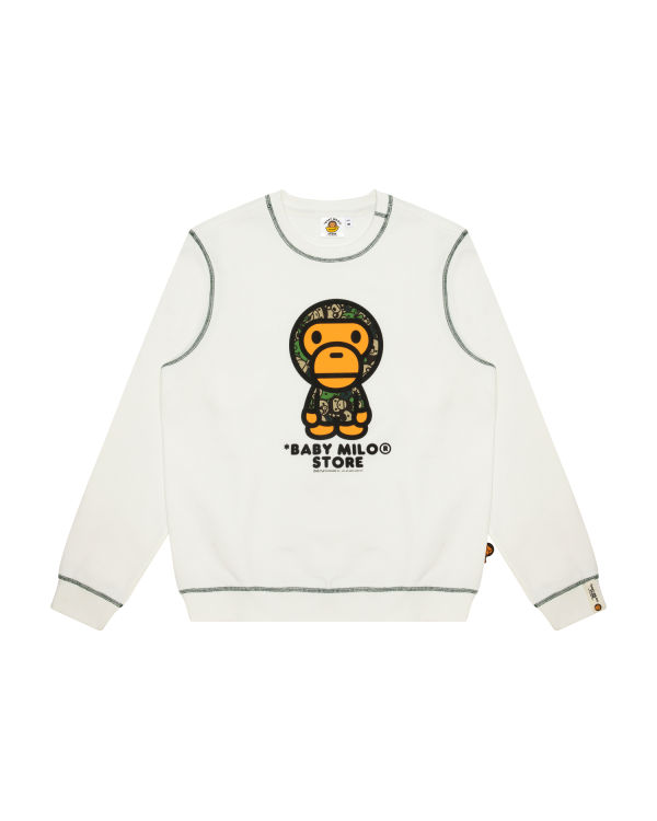 Sweats Bape Milo crew neck Femme Blanche | ZJQPS7065