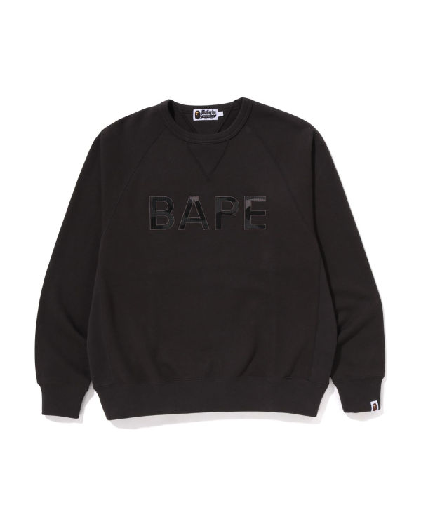 Sweats Bape Patch Relaxed Fit Crewneck Homme Grise Foncé | ZBTAD2564