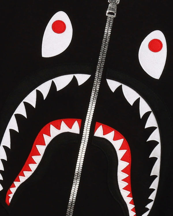 Sweats Bape Patched Shark Crewneck Homme Noir | CBUFG4329