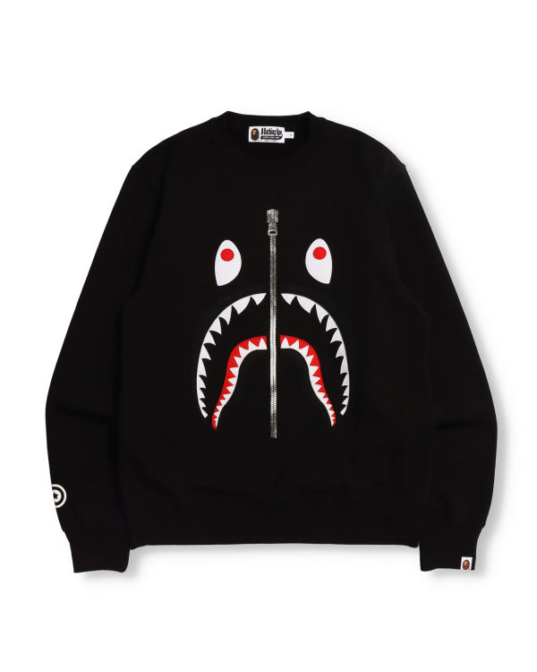 Sweats Bape Patched Shark Crewneck Homme Noir | CBUFG4329