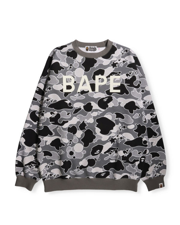 Sweats Bape STA Camo Oversized Crewneck Femme Noir | TIAGY6427