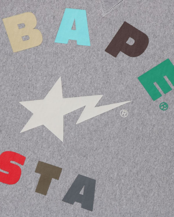 Sweats Bape STA Crewneck Homme Grise | KRGLY1725