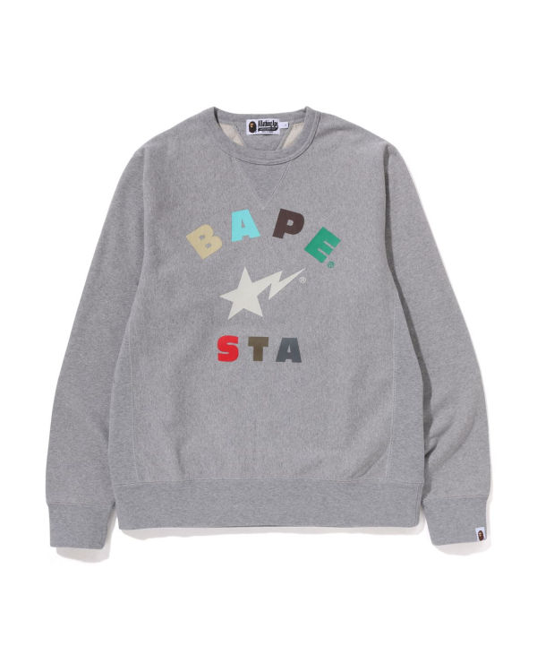 Sweats Bape STA Crewneck Homme Grise | KRGLY1725