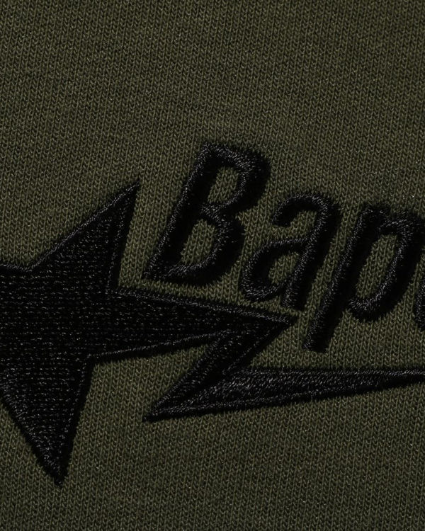 Sweats Bape STA Logo Relaxed Fit Crewneck Homme Vert | MUQYI6843