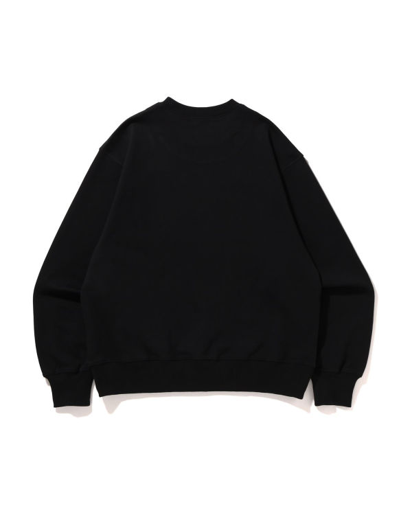 Sweats Bape STA Logo Relaxed Fit Crewneck Homme Noir | PFHYS3416