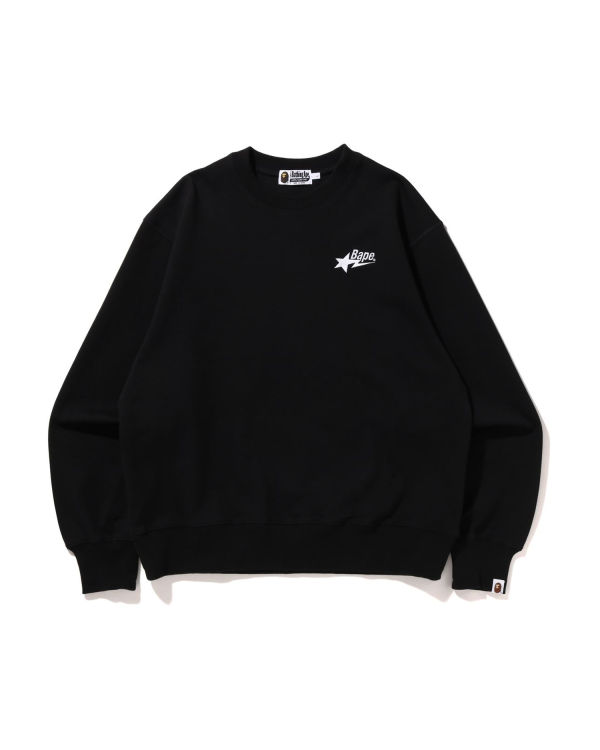 Sweats Bape STA Logo Relaxed Fit Crewneck Homme Noir | PFHYS3416