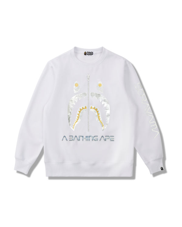 Sweats Bape X Hajime Sorayama Shark Crewneck Homme Blanche | NYPQB1564