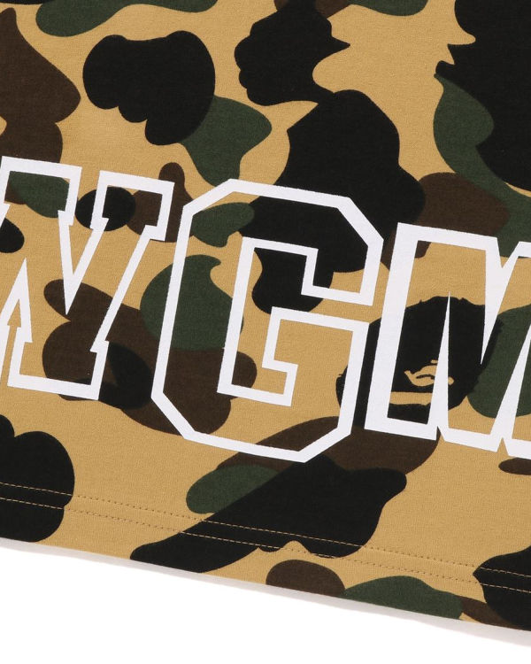 T Shirts Bape 1st Camo Shark Homme Jaune | MHKLG3621