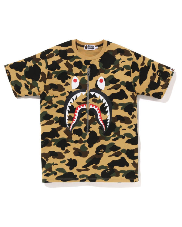 T Shirts Bape 1st Camo Shark Homme Jaune | MHKLG3621