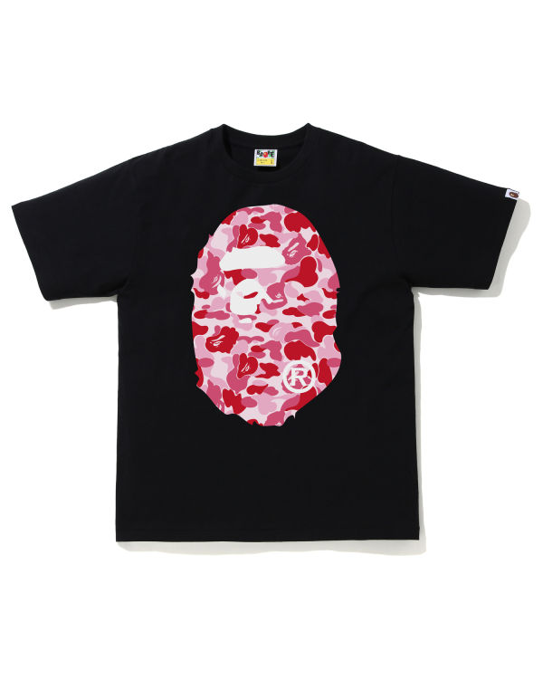 T Shirts Bape ABC Camo Big Ape Head Homme Rose | DCGAE3165