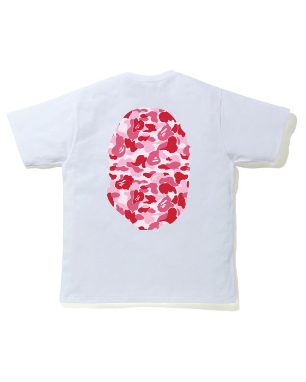 T Shirts Bape ABC Camo Big Ape Head Homme Rose | EWKIX7634