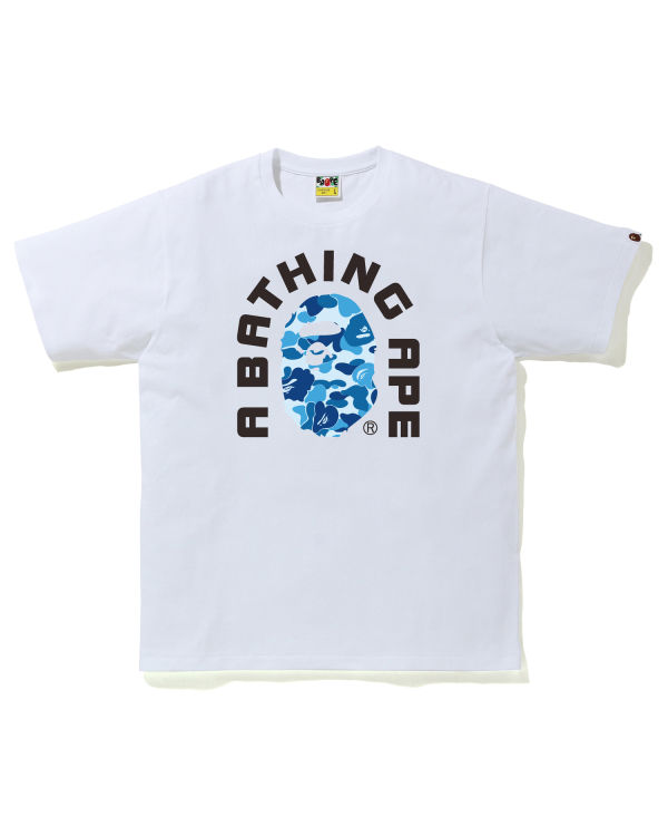 T Shirts Bape ABC Camo College 2020 Homme Bleu | GHXZS2418