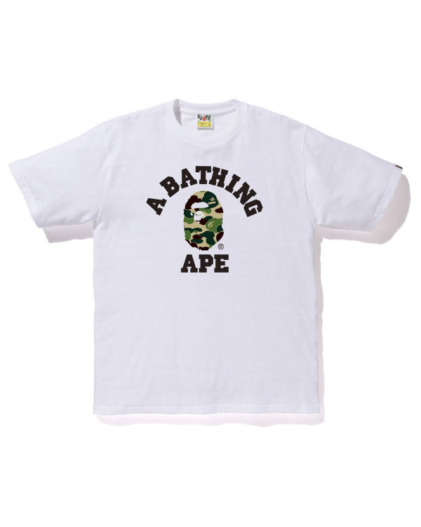 T Shirts Bape ABC Camo College Homme Blanche | JIYLN7315