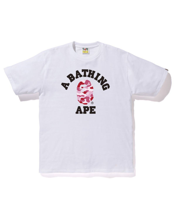 T Shirts Bape ABC Camo College Homme Blanche | KCXQB0836