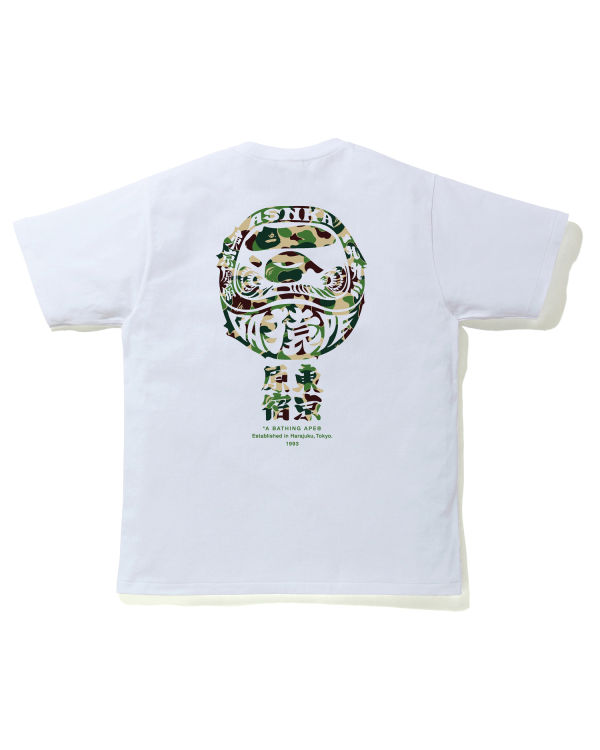 T Shirts Bape ABC Camo Daruma Homme Vert | WFSGV4957