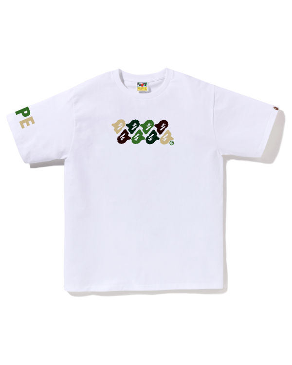 T Shirts Bape ABC Camo Homme Blanche | QATIV0831