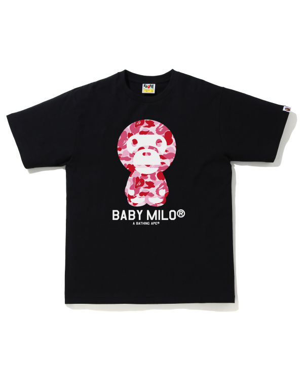 T Shirts Bape ABC Camo Milo Homme Rose | FZUYQ1953