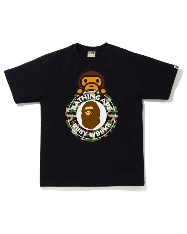 T Shirts Bape ABC Camo Milo On Busy Travail Homme Vert | XCETG6184