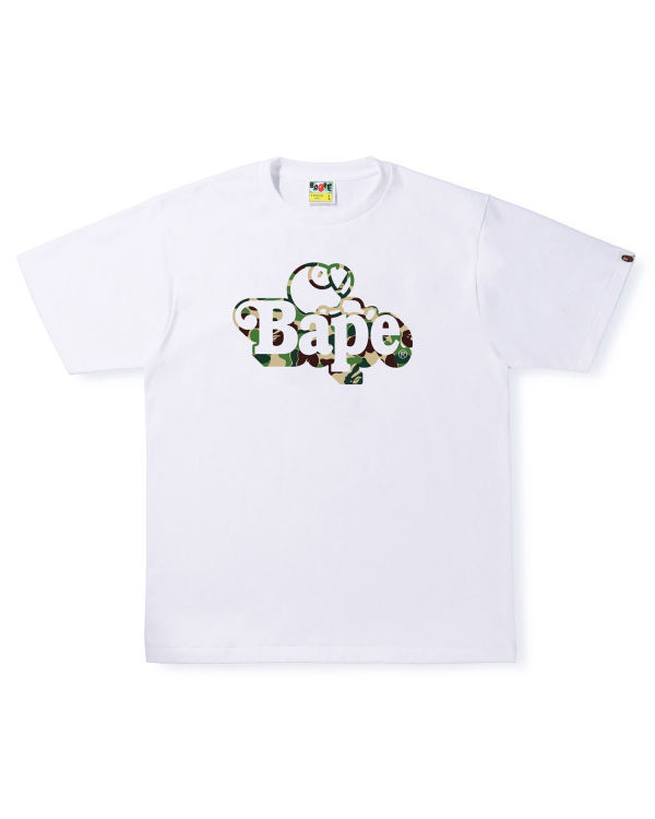 T Shirts Bape ABC Camo Milo On Homme Blanche | AHZBW1725